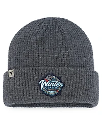 Men's Fanatics Vegas Golden Knights Charcoal 2024 Nhl Winter Classic Fisherman Cuffed Knit Hat