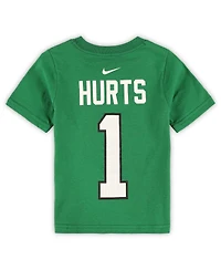 Toddler Boys and Girls Nike Jalen Hurts Kelly Green Philadelphia Eagles Player Name and Number T-shirt