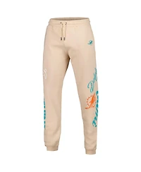 Men's and Women's The Wild Collective Cream Miami Dolphins Heavy Block Graphic Jogger Pants