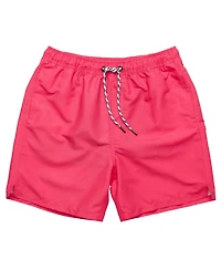 Men's Red Comfort Lined Swim Short