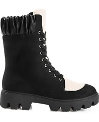 Journee Collection Women's Elinor Lace Up Lug Booties