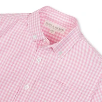 Hope & Henry Boys Stretch Poplin Long Sleeve Button Down Shirt