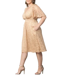 Kiyonna Plus Starry Sequin Lace Cocktail Dress