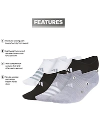 adidas Women's 6-Pk. Superlite 3.0 Super No Show Socks