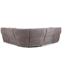Closeout! Deklyn 116" 5-Pc. Zero Gravity Fabric Sectional with 3 Power Recliners, Created for Macy's