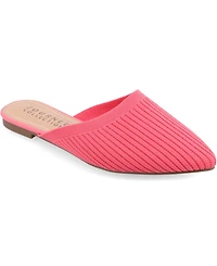 Journee Collection Women's Aniee Wide Width Knit Slip On Mules