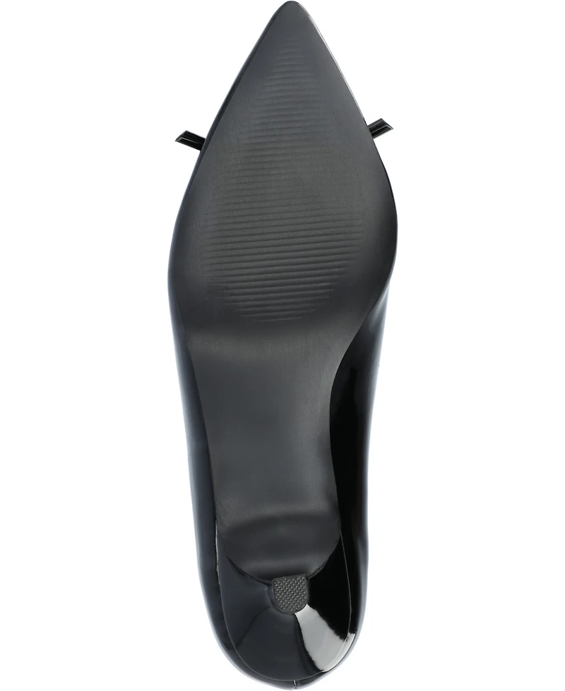 Journee Collection Women's Lutana Wide Width Pointed Toe Kitten Heel Pumps