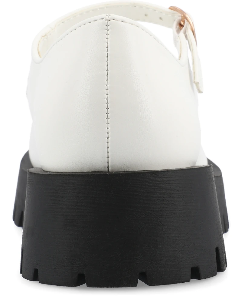 Journee Collection Women's Kamie Lug Sole Mary Jane Flats