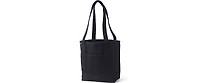 Lands' End Medium Solid Color 5 Pocket Open Top Long Handle Canvas Tote Bag