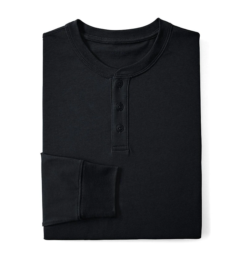 Lands' End Big & Tall Super-t Long Sleeve Henley Shirt