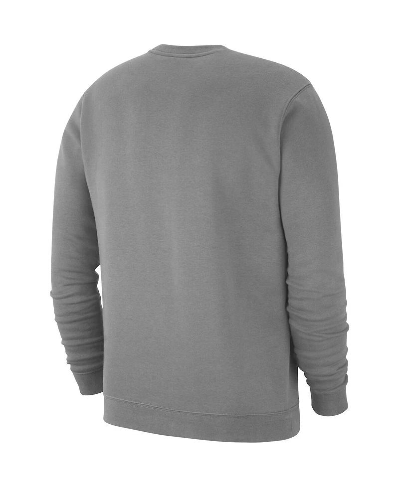 Men's Nike Heather Gray Duke Blue Devils Club Fleece Sweatshirt