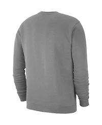 Men's Nike Heather Gray Duke Blue Devils Club Fleece Sweatshirt