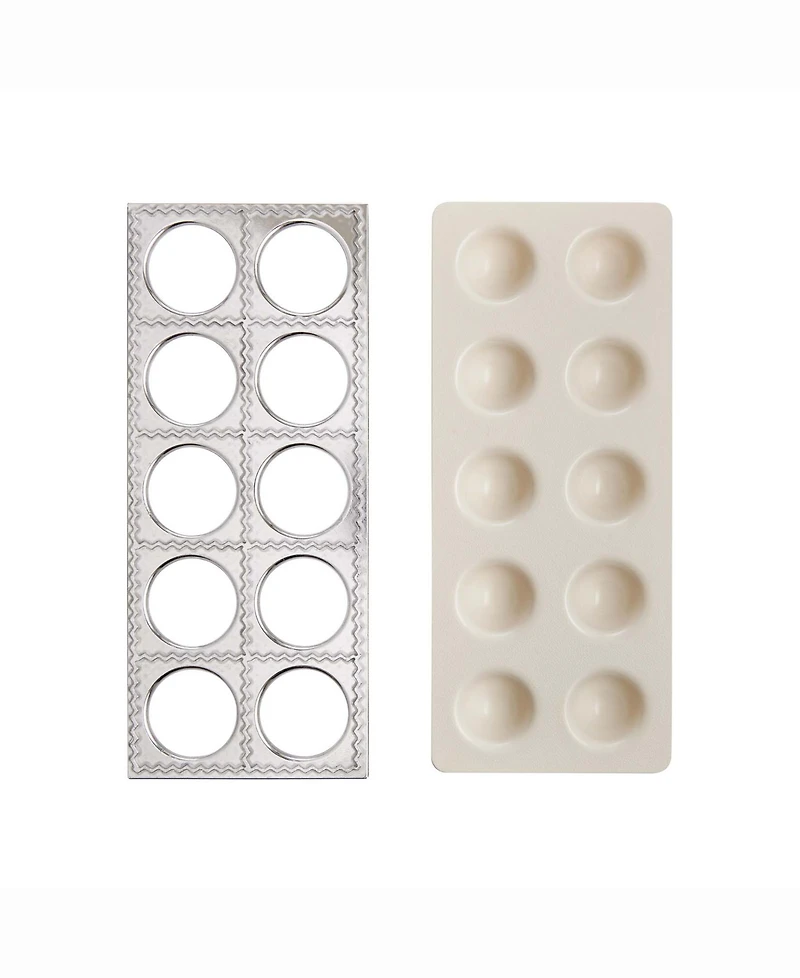 Fante's 5-Piece Ravioli Maker and Double Pastry Ravioli Pasta Dough Cutter Set, The Italian Market Original Since 1906