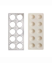 Fante's 5-Piece Ravioli Maker and Double Pastry Ravioli Pasta Dough Cutter Set, The Italian Market Original Since 1906