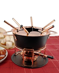 Real 11 Piece Cast Aluminum Fondue Set