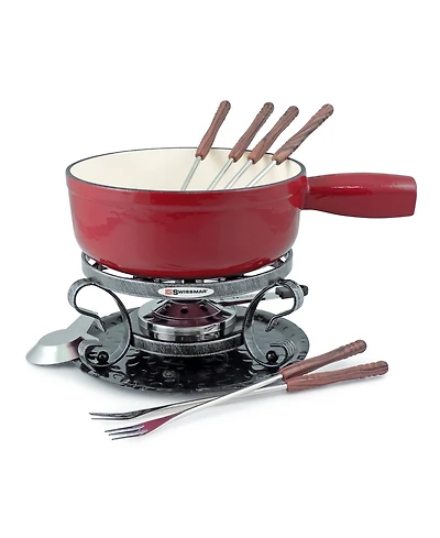 Lugano 9 Piece Cast Iron Fondue Set