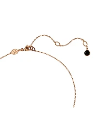 Swarovski Swan, Black, Rose Gold-Tone Iconic Swan Pendant Necklace