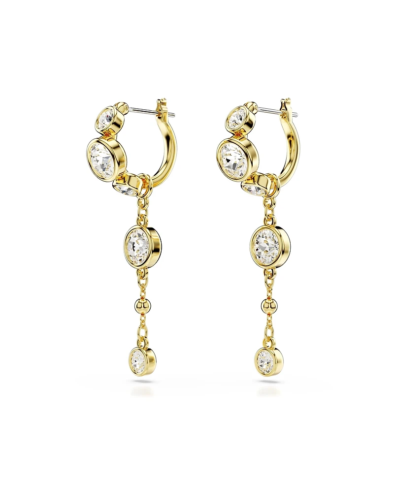 Swarovski Round Cut, White, Mixed Metal Finish Imber Drop Earrings