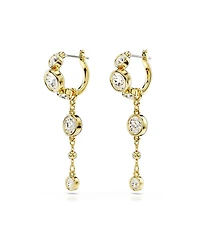 Swarovski Round Cut, White, Mixed Metal Finish Imber Drop Earrings