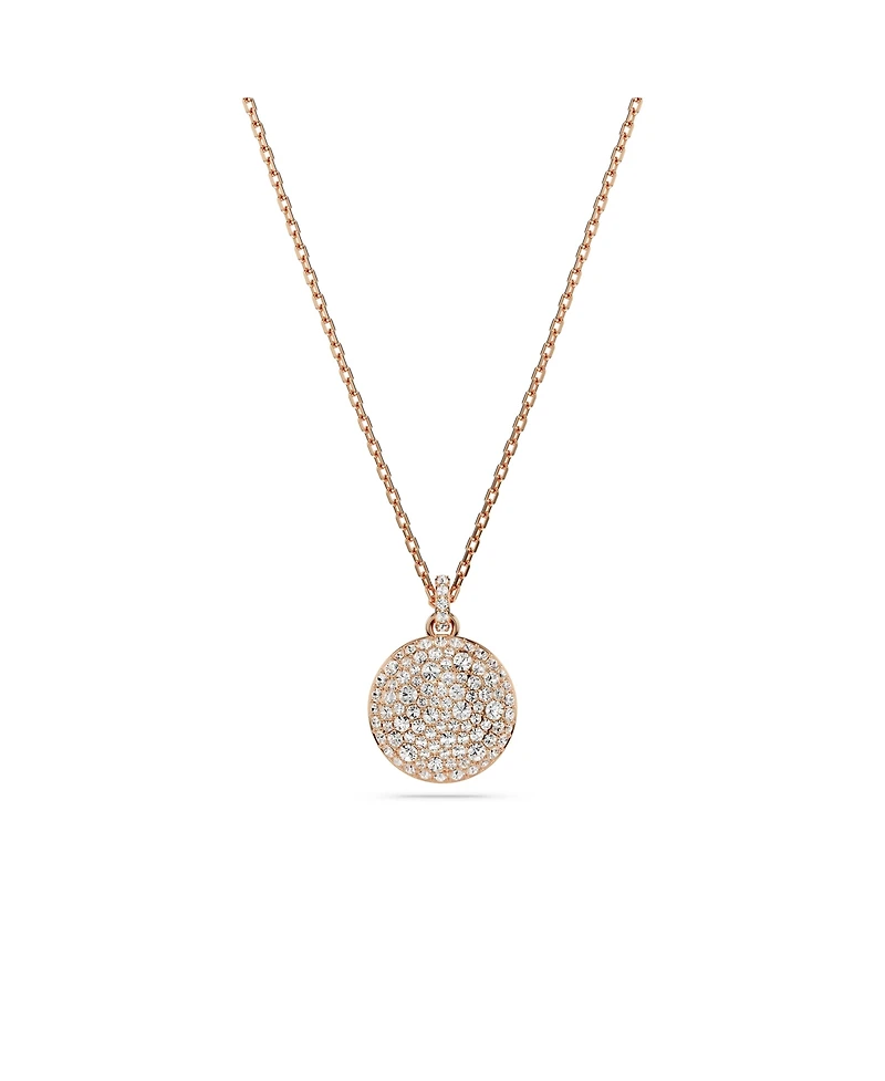 Swarovski White, Rhodium Plated or Rose-Gold Tone or Gold-Tone Meteora Layered Pendant Necklace