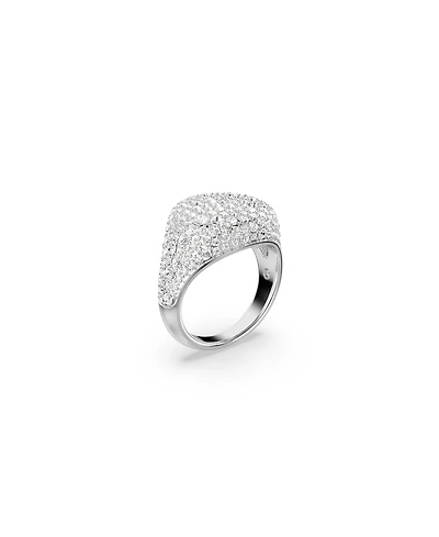 Swarovski White, Rhodium Plated Meteora Cocktail Ring