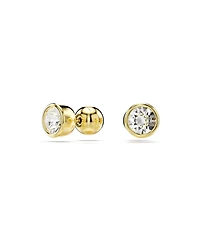 Swarovski Round Cut, White, Gold-Tone Imber Stud Earrings