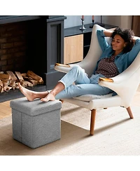 Sorbus Teddy Fabric Ottomans