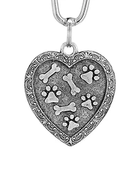 2028 Silver-Tone Paw Bone Key Fob