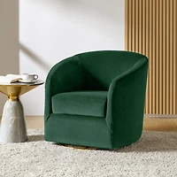Swivel Accent Chair with Gold Metal Base for Living Room Nursery