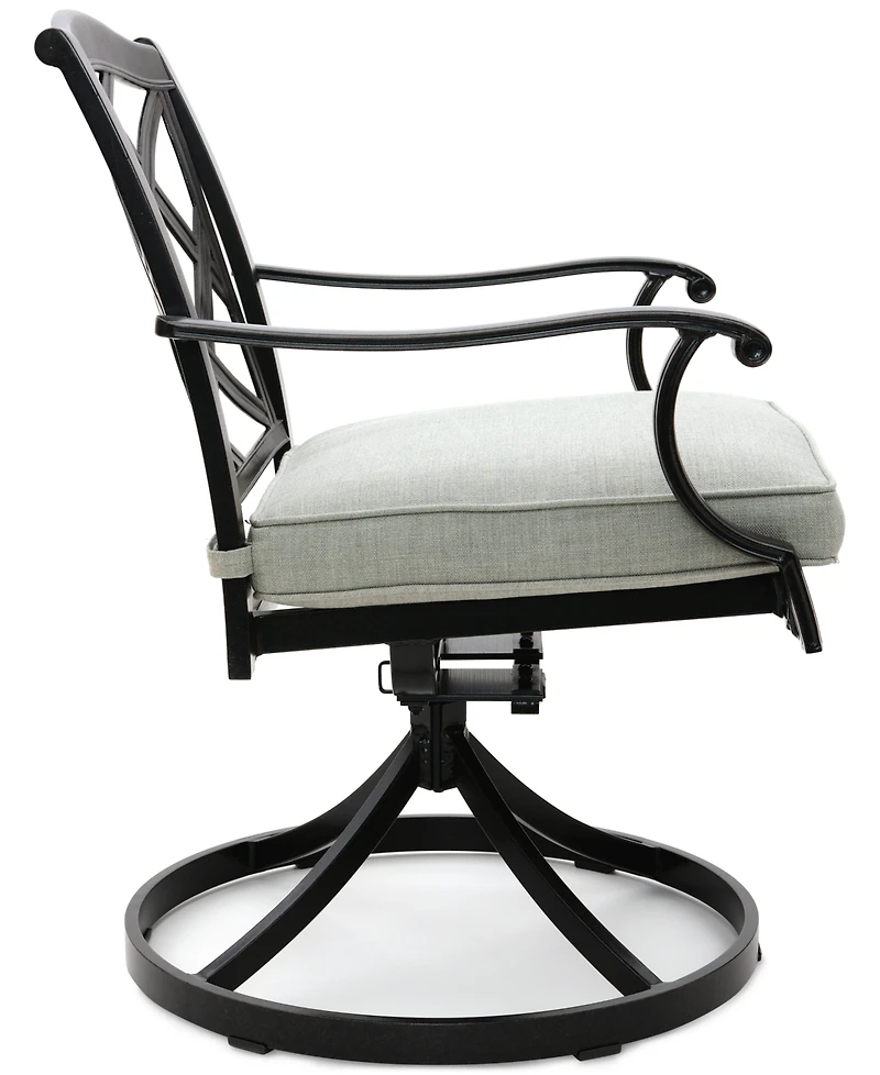 Wythburn Mix and Match Lattice Outdoor Swivel Chair, Created for Macy's