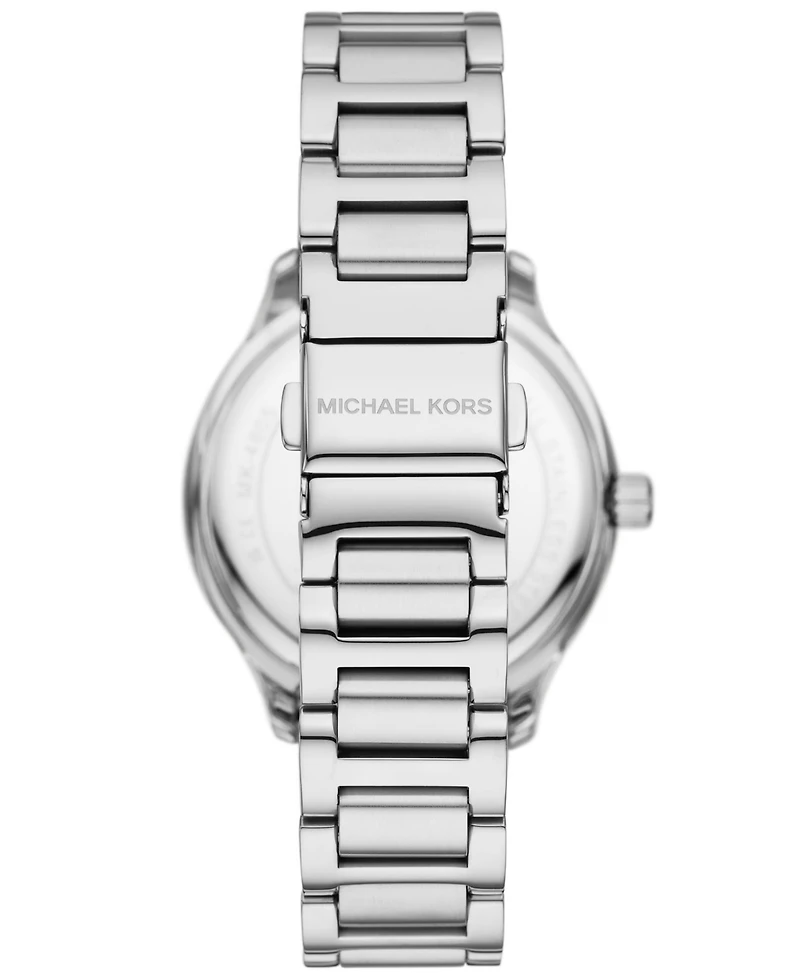 Michael Kors Women's Sage Three-Hand Silver-Tone Stainless Steel Watch 38mm