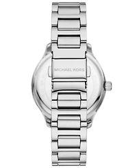 Michael Kors Women's Sage Three-Hand Silver-Tone Stainless Steel Watch 38mm