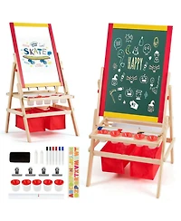 Sugift Flip-Over Double-Sided Kids Art Easel