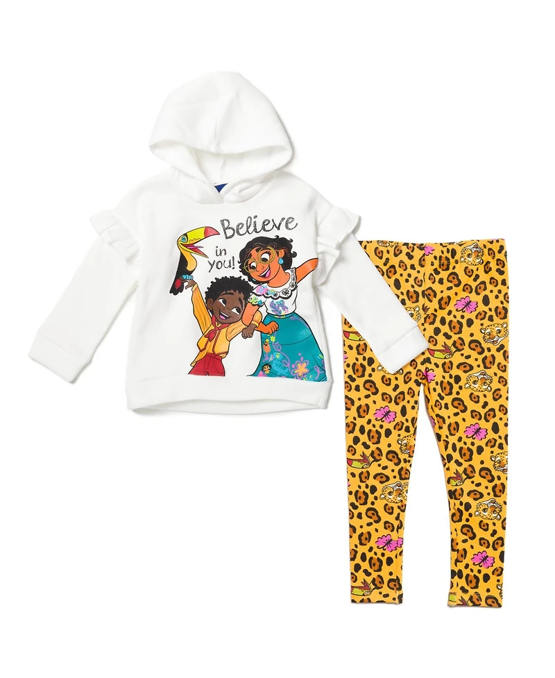Encanto Girls Mirabel Pullover Fleece Hoodie and Leggings Outfit Set