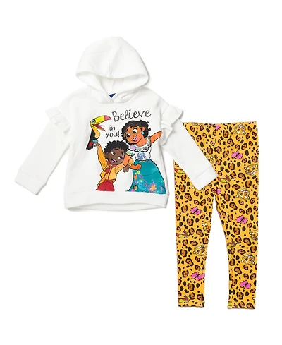 Encanto Girls Mirabel Pullover Fleece Hoodie and Leggings Outfit Set