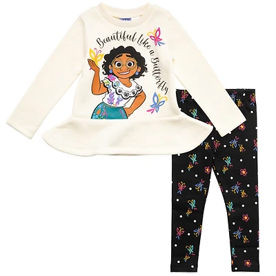 Encanto Toddler Girls Pullover Fleece Sweatshirt and Leggings Outfit Set