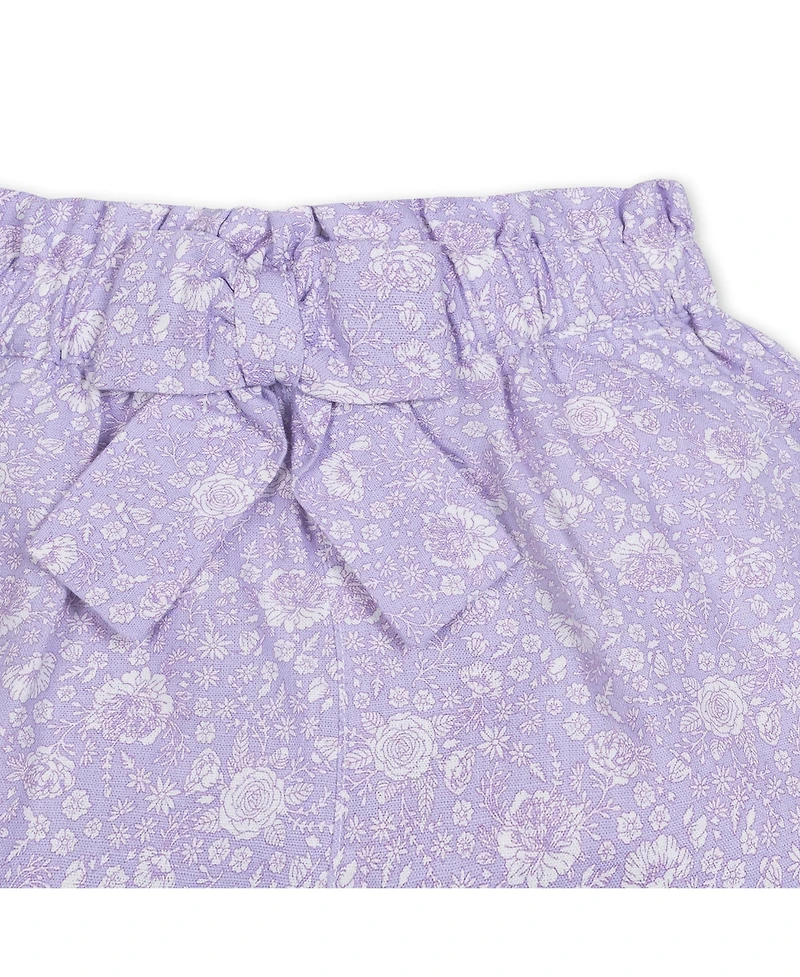 Hope & Henry Toddler Girls' Pull-On Cinched Waist Linen Short,