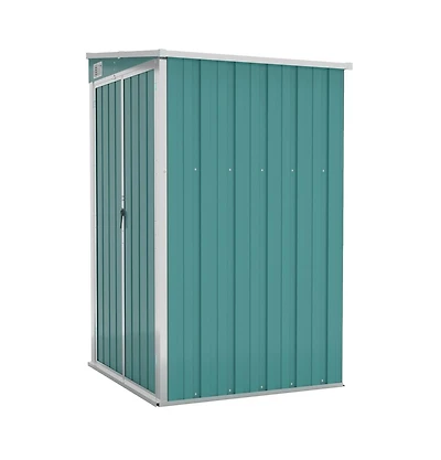 vidaXL Wall-mounted Garden Shed Green 46.5"x39.4"x70.1" Galvanized Steel