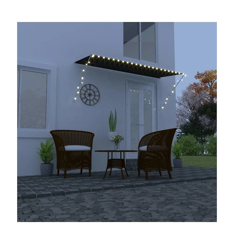 Retractable Awning with Led 118.1"x59.1" Anthracite