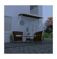 Retractable Awning with Led 118.1"x59.1" Anthracite