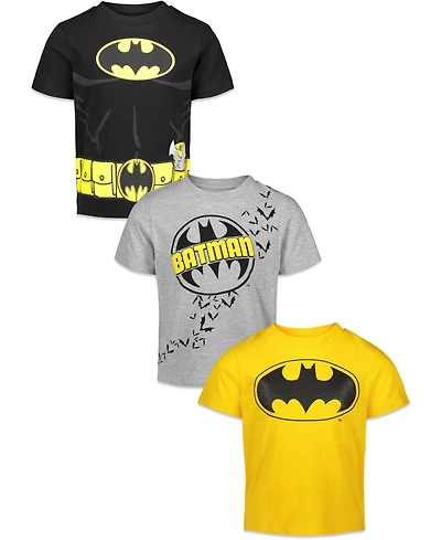 Dc Comics Toddler Boys Justice League Batman Joker Riddler 3 Pack Graphic Short Sleeve T-Shirt Toddler|Child