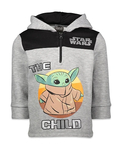 Star Wars Little Boys The Mandalorian Fleece Half Zip Hoodie