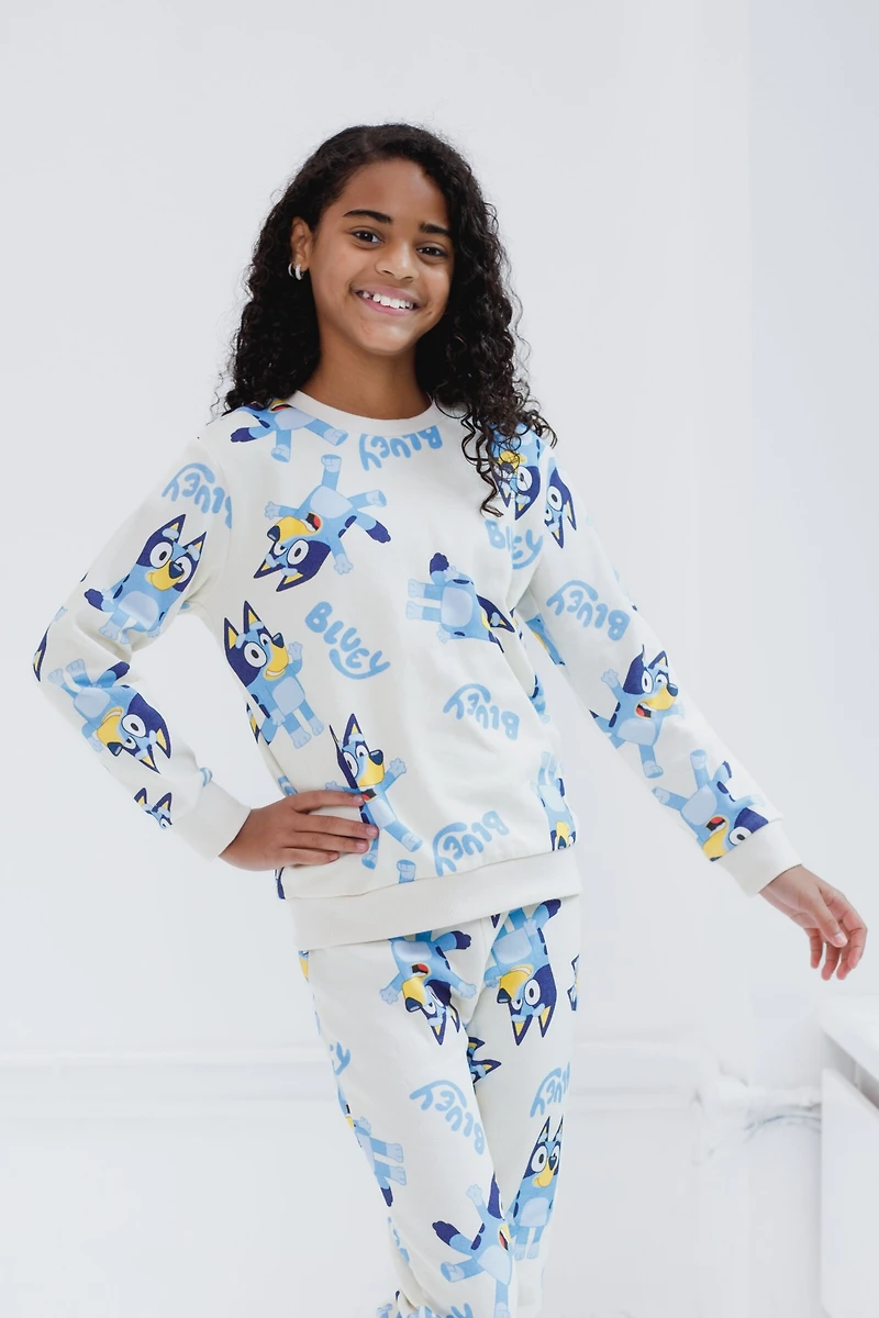 Bluey Girls Fleece Sweatshirt and Jogger Pants Set Toddler| Child