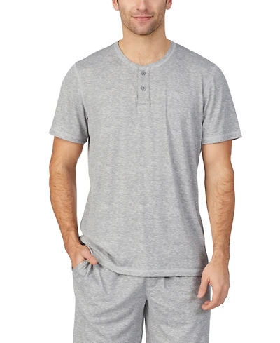 Cuddl Duds Men's Far-Infrared Enhance Sleep Short Sleeves Henley Top