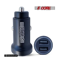 5 Core Usb Car Charger Cigarette Lighter Adapter Dual Usb Port Adapter 12/24 V Fast Charging