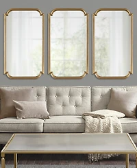 Madison Park Adelaide Gold-Tone Scalloped Wood Wall Mirror