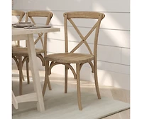 Bardstown X-Back Bistro Style Wooden High Back Dining Chair