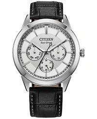 Citizen Eco-Drive Men's Rolan Gray Leather Strap Watch 40mm