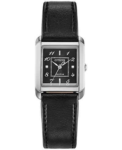 Citizen Eco-Drive Women's Bianca Black Apple Material Strap Watch 28mm