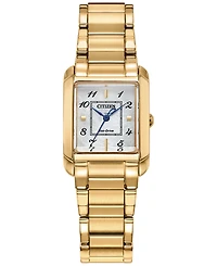 Citizen Eco-Drive Women's Bianca Gold-Tone Stainless Steel Bracelet Watch 28mm